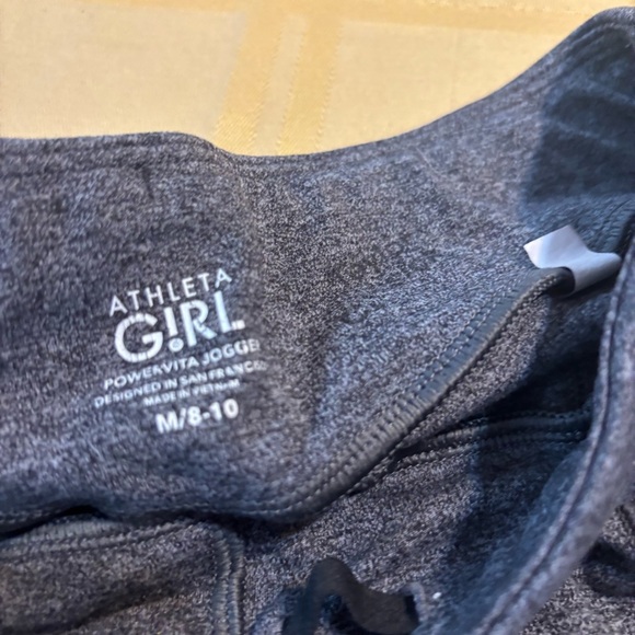 Athleta Girl Charcoal Joggers Like New Medium 8/10 - Picture 6 of 8